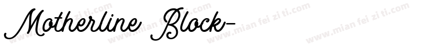 Motherline Block字体转换